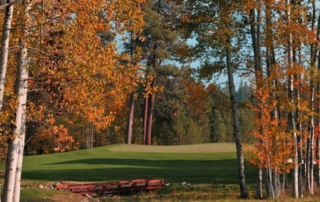 Golf course in autumn.