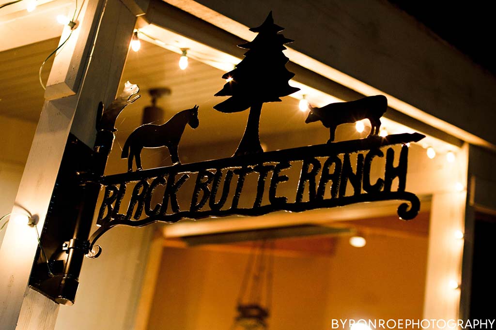 Lodge Restaurant Sign. Text: Black Butte Ranch.
