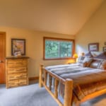 Black Butte 005 - Bedroom with wooden bed frame
