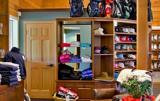 Glaze Meadow Golf Shop interior.
