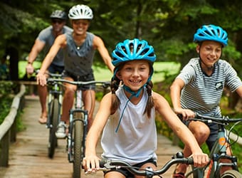 Bikes on trail.