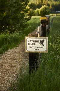 A photo of a nature trail sign found on central Oregon adventures. 