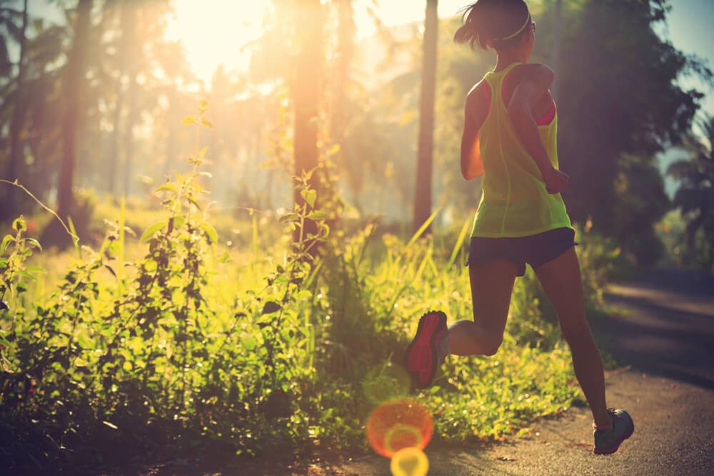 A woman taking part in one of the numerous races in Oregon.