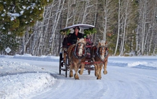 A carriage ride through Central Oregon in winter.