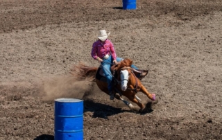 A participant at the Sisters Rodeo that takes place near downtown Sisters, Oregon.