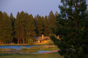 The view of one of the incredible cabin rentals at a top Central Oregon resort.
