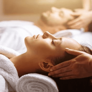 Picture of couple enjoying an Oregon spa.