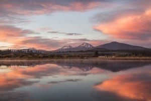 Mountain view from Spas in Bend Oregon