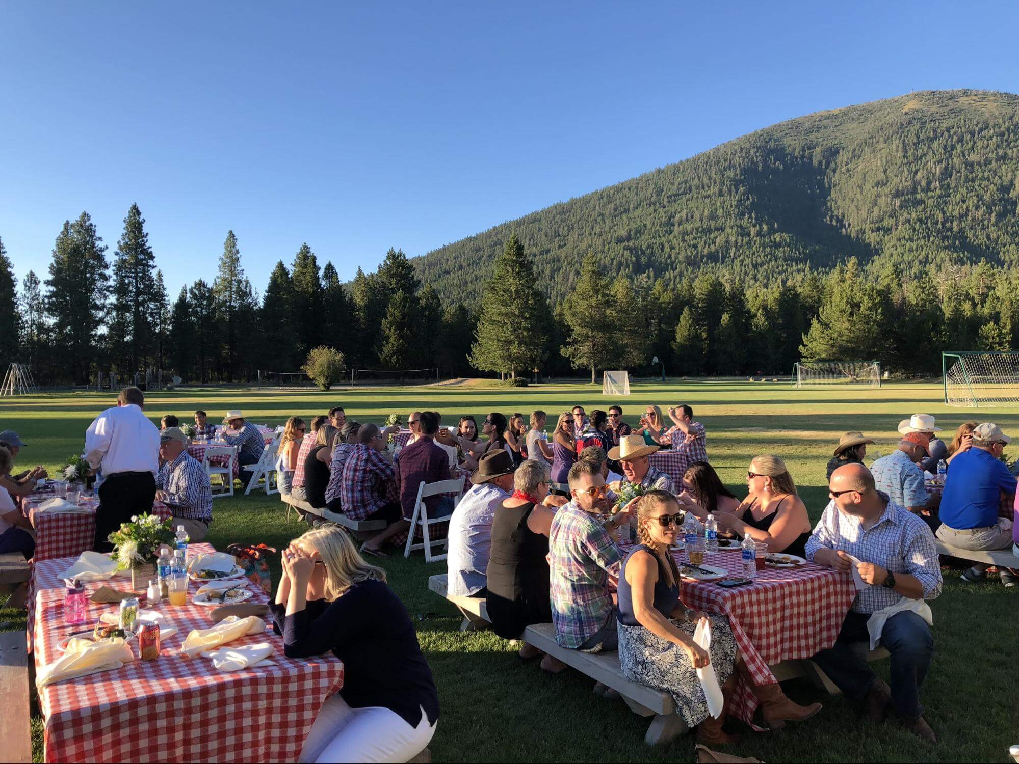 Picture of family enjoying a retreat in Oregon.