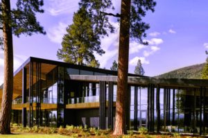 The view of one of the top restaurants in Sisters, Oregon at a local resort.