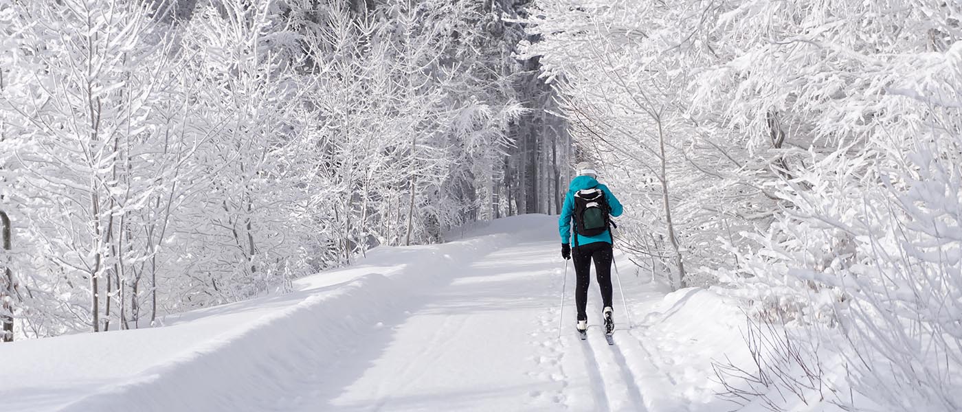 A photo of someone enjoying the things to do in Sisters, Oregon during the winter.